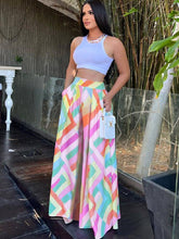 Pantalones anchos y sueltos multicolores de talla grande